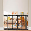 HOOEN 30" Tall Extra Wide Baby Gate for Doorways Stairs 53 to 57.5 Inch Large Long Wide Pressure Mounted Pet Dog Gate Walk Through Child Safety Gate with Extension Kit by TinyTreasures Baby Boutique