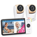 VTech VM928-2HD 5” 720p HD Display 2 Cameras Baby Monitor,110 Wide Angle View,Remote Pan-Tilt-Zoom,Night Vision,Up to 1000ft Range,Temperature Sensor,9 Soothing Sounds & Lullabies,2-Way Talk,No WiFi by TinyTreasures Baby Boutique