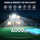 65W LED Flood Lights Outdoor, 6500LM, Waterproof, 6500K Motion Sensor Flood Lights Outdoor with Adjustable 3 Head Detected Floodlight for Outside Entryway Garage, Yard, Porch by GreenHaven Gardens