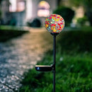 Afirst Solar Lights Outdoor Decorative - Solar Mosaic Garden Stakes Flower Decorative Lights Waterproof for Pathway Yard Lawn Decoration Multi by CozyNest Decor