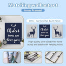 Personalized Baby Bedding Set, 5 Pcs Custom Name Crib Bedding Set, Double Layer Blue Nursery Bedding Set for Baby Boys, Woodland Deer Baby Crib Set, Gifts for Toddlers Infants New Parents by TinyTreasures Baby Boutique