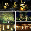 2 Pack Outdoor Landscape Lighting 5W COB LED Spotlights for Garden Lawn Wall Yard Path with Spiked Stand and Plug Adapter (Warm White) by GreenHaven Gardens