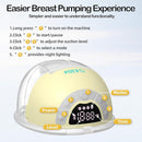 Ellie Wearable Hands Free Breast Pump, Portable Breastfeeding Pump w/Soft Double-Sealed Flange, Anti-Backflow & Leakproof Design, Ultra-Slim and Quiet, 4 Modes 9 Levels, Smart Nightlight, 2 Pack by TinyTreasures Baby Boutique