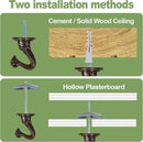 Ceiling Swag Hook Sets - Heavy Duty Hooks with Mounting Hardware for Hanging Plant, Ceiling or Extender Chains - Easy Install with Screws/Brackets by GreenHaven Gardens