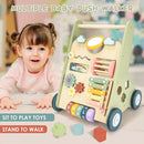 Baby Push Walker, Wooden Baby Walker with Wheels, Montessori Push Walker for Babies 6-12 Months, Push Walking Toys for Boys&Girls 1 Year Old, Gifts for Toddler by TinyTreasures Baby Boutique