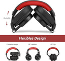 OneOdio A70 Bluetooth Over Ear Headphones, Wireless Headphones w/ 72H Playtime, Hi-Res, 3.5mm/6.35mm Wired Audio Jack for Studio Monitor & Mixing DJ Guitar AMP, Computer Laptop PC Tablet - Red by TinyTreasures Baby Boutique