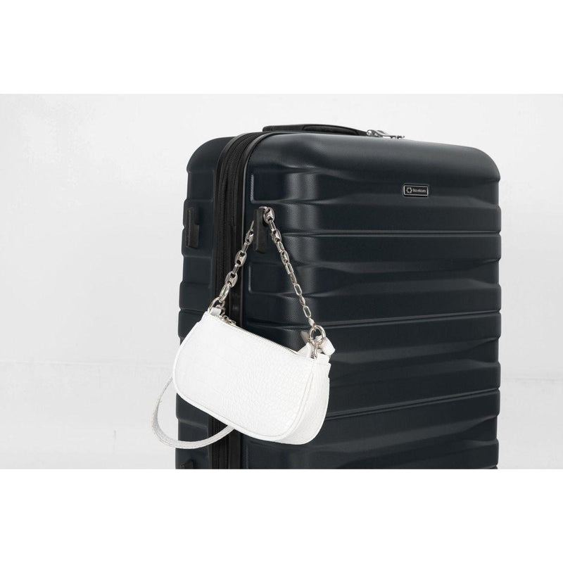 3 Piece Luggage Sets PC Lightweight & Durable Expandable Suitcase with Two Hooks, Double Spinner Wheels, TSA Lock, (21/25/29) Black