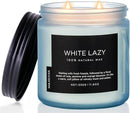 M&SENSE Jasmine & Clean Cotton Spring Scented Candle, 11.6oz Aromatherapy Gifts 2 Wick 70 Hours Long Lasting Burn, Natural Organic Soy Candle, Housewarming Gifts for Dad Mom Friends by CozyNest Decor