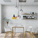 KCO Lighting Modern 3-Light Hanging Light Fixture Silver Gradient Glass Globe Pendant Ceiling Lighting with Adjustable Cord Mid Century Hanging Chandelier Light Fixture for Kitchen Island Bedroom… by CozyNest Decor