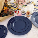 FLOWERCAT 60PCS Blue Plastic Plates - Heavy Duty Blue Plates Disposable (10.25" & 7.5") - serve for 30guest Birthday Party/Wedding/Father's Day/Memorial Day/Graduation by CozyNest Decor