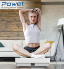 POWET Vibration Plate Exercise Machine for Weight Loss, Woukout & Lymphatic Drainage – Whole Body Vibrating with 99 Speed Levels & 5 Pre-Set Modes – Supports Up to 400lbs, Ideal for Home Use by CozyNest Decor