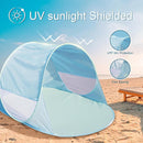 Action Air UPF 50+ Pop Up Beach Tent for 2-3 People, Instant Sun Shelter with 360°Ventilation, Water-Resistant Canopy, Lightweight & Portable Sun Shade for Beach, Camping, Sports (Blue) by TinyTreasures Baby Boutique
