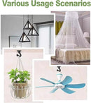 Ceiling Swag Hook Sets - Heavy Duty Hooks with Mounting Hardware for Hanging Plant, Ceiling or Extender Chains - Easy Install with Screws/Brackets by GreenHaven Gardens