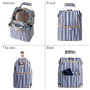 NCVI Breastmilk Cooler Bag with 2 Ice Pack, Breast Pump Bag with Cooler Fits 6 Bottles, Double Layer Breast Milk Baby Bottle Cooler Bag, for Travel, Nursing Mom Daycare, Work, Picnic (Stripe) by TinyTreasures Baby Boutique