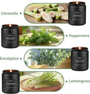 Outdoor Candle Set | Citronella/Mint/Eucalyptus/Lemongrass Summer Scented, Natural Candle Gifts - 4Pack Candles - Citronella Candles for Indoor or Outdoor Use - 28 oz,200 Hours Burn Time by CozyNest Decor