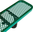 Global Industrial 6’L Rectangular Picnic Table, Expanded Metal, Green Thermoplastic Coating, Attached Benches, 1-1/2” Umbrella Pole Hole, Outdoor-Rated, 1000 lb Capacity, 72” x 30” Tabletop by GreenHaven Gardens