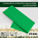 Compostable 33 gallon Large Garbage Bags,15 Count, Fits 33-36 gallon trash can, Extra Strong and Durable,Compostable Lawn & Leaf Yard Waste bags,ASTM D6400,Bpi Certified&OK compost HOME certified by GreenHaven Gardens