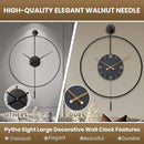 Large Modern Wall Clock,Wall Clocks for Living Room Decor,Classical Silent Metal Minimalist Walnut Dial,Big Decorative Farmhouse Pendulum Wall Clock With Walnut Pointers for Office,Dining Room by CozyNest Decor