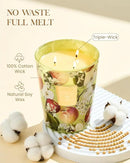 M&SENSE Extra Large Candle Apple Crumble Scented, 3-Wick 35oz 150H Long Lasting, Natural Soy Wax Aromatherapy Candle for Stress Relief, Home Fragrance Housewarming Gifts Candle for Home Decor by CozyNest Decor