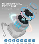 comiso Shower Bluetooth Speaker, IPX7 Waterproof Speaker with Multiple Light, Floating, Wireless Speakers with Punchy Bass and Loud HD Sound 2000mAh for Travel Beach Shower, Gift for Men, Women by TinyTreasures Baby Boutique