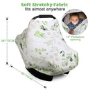 Nursing Cover Breastfeeding Scarf, Car Seat Covers for Babies Infant Carseat Canopy, Stretchy Soft Breathable Multi-Use Cover Ups for Stroller High Chair Shopping Cart, Baby Essentials for Summer by TinyTreasures Baby Boutique
