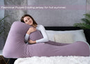Meiz U Shaped Sleeping, Cooling 60‘’ Maternity Pillow for Pregnant Women with Jersey Cover, Purple by TinyTreasures Baby Boutique