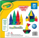 CreateOn Crayola Bold Magnetic Tiles, Building Set for Kids, Magnetic Tiles, Kids’ Building Toys, STEM and Montessori Toys for Boys and Girls Ages 3+, 24-Piece Set (Bold) by TinyTreasures Baby Boutique