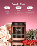 M&SENSE Woody Blush - Rose Vetiver Scented Candles 7.05oz 50 Hour Long Lasting Burn Non Toxic Natural Luxury Candle Gifts for Women，Aromatherapy Gifts for Relaxing Spa by CozyNest Decor
