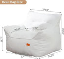 Bean Bag Chair with Filler, Bean Bag Sofa Chair with Tufted Soft Armrests Plush Lazy Sofa Comfy Chair,Large BeanBag Chair for Adults in Livingroom, Bedroom by CozyNest Decor