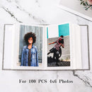 Vienrose Photo Album 4x6 100 Pages Photos Linen Cover Picture Book with Front Window for Baby Wedding Children by TinyTreasures Baby Boutique