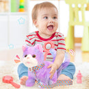 Plush Toys Cat for Kids with Leash, Interactive Electronic Kitty That Walking,Meowing,and Tail Wagging, Pretend Play Realistic Cat Christmas Birthday Gifts for Boys and Girls by TinyTreasures Baby Boutique