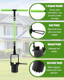 joyhalo Bulb Planter Tool Long Handle, 30in Serrated Base, 5 in 1 Lawn Tool, Sod Cutter, Grass Plugger Tool, Weeding, Transplanting, Garden Hole Digger for Plants, Flower Tulips Daffodils Lily by GreenHaven Gardens