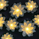 12 PCS Diwali Waterproof Floating Lotus Light - Floating Flower Light Battery Operated Water Activated Warm White Pool Flower Lamp Wedding,Anniversary,Garden Decoration(6Inch & 5Inch) by GreenHaven Gardens
