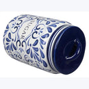 Young's Inc. 4 Pcs Set Talavera Ceramic Canisters- Storage Container for Kitchen and Bathroom - Beautiful Home Decor Accent to Store Food, Coffee, Tea, and More - White, Blue by CozyNest Decor