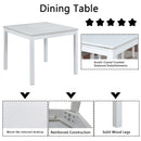 Dining Table Set With Crystal Decoration And Upholstered Chairs by Unique Piece Furniture