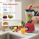 Professional Blender | 8-Cup Big Capacity | Powerful 25,000RPM Motor | Perfect for Smoothies, Shakes, and Frozen Drinks | BPA-Free & Dishwasher-Safe | Red by TinyTreasures Baby Boutique