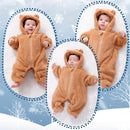 Newborn Baby Bear Outfit Suit Girls Boys Fleece Jumpsuit Romper Hooded Winter Snowsuit Clothes by TinyTreasures Baby Boutique