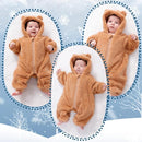 Newborn Baby Bear Outfit Suit Girls Boys Fleece Jumpsuit Romper Hooded Winter Snowsuit Clothes by TinyTreasures Baby Boutique