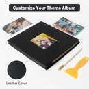 RECUTMS Photo Album Self Adhesive Magnetic Scrapbook 4x6 5x7 8x10 Pictures Scrapbook Album, 40 Pages Photo Book for DIY Baby Family Wedding with Metal Pen and Plastic Board (Black) by TinyTreasures Baby Boutique