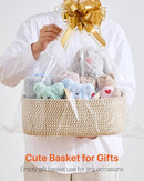 Small Woven Basket, 13.5 x 9.5 x 5 Inches, Storage Basket for Organizing, Cute Small Rope Shelf Closet Cube Storage Bins Baskets for Shelves, Dog Toy Gift Baskets Empty, 3 Pack Brown by TinyTreasures Baby Boutique