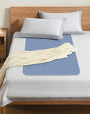 Washable Bed Pads 34" x 36" - 4 Pack, Blue, Waterproof Bed Pads for Incontinence, Bed Wetting Pads for Bed, Sofa, Floor, Resuable Underpads for Adults, Seniors, Pet by TinyTreasures Baby Boutique