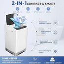 Nictemaw Portable Washing Machine 17.8Lbs Capacity Portable Washer with Drain Pump 2.4Cu.ft Full-Automatic Compact Washer with 10 Programs 8 Water Level for Home, Apartment, RV, Dorms by CozyNest Decor