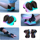Color Gradient Adjustable Kids' Helmet with Knee & Elbow Pads Set | Multi-Sport Safety Gear for Boys & Girls Ages 5-14 | Skateboarding, Scooters, Roller & Inline Skating, Longboarding by TinyTreasures Baby Boutique