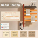 ENZE Smart Rotating Heated Towel Rack for Bathroom, Wall-Mounted Electric Towel Dryer with Swivel Bars & Shelf, Smart Timer, Low Carbon Steel, Plug-in/Hardwired, Towel Warmer with Wi-Fi App Control by TinyTreasures Baby Boutique