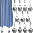 10 Pack Heavy Duty Curtain Weights, Heavy Weights for Outdoor Curtains of Pergola Patio Gazebo Cabana, Stainless Steel Weight Clip Down Curtain, Garden Flag, Shower Curtain, Tablecloth by GreenHaven Gardens