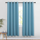 NICETOWN Blackout Teal Blue Living Room Curtains - Grommet Solid Thermal Insulated Sound Reducing Room Darkening Privacy Doorway Curtains for Bedroom (2 Panels, W52 x L78) by TinyTreasures Baby Boutique