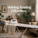 Ironing Board 48" X 13" with Safety Iron Rest Height Adjustable Iron Table Features Reinforced Steel Legs, Heat Resistant Cover, Grey by CozyNest Decor