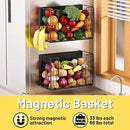 2 Set Magnetic Shelf for Fridge, Fruit Potato & Onion Storage Bins, Pantry Organizers & Storage, Large Container Magnetic Basket for Refrigerator, Kitchen Counter, Cabinet, Magnetic Fridge Organizer by CozyNest Decor