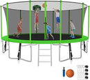 SKYUP Tranpoline 1500LBS 16 15 14 12 10 8 FT Tranpoline for 7-10 Kids and Adults, Windproof Outdoor Tranpoline with Enclosure Net, Basketball Hoop, Easy to Install & Last Long - ASTM Approved by TinyTreasures Baby Boutique