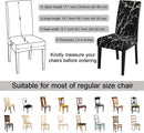 JQinHome Pattern Chair Covers for Dining Room Set of 4, High Stretch Removable Washable Parsons Chair Slipcover for Home Party Hotel Wedding Ceremony (Flourish Black,4PCS) by CozyNest Decor